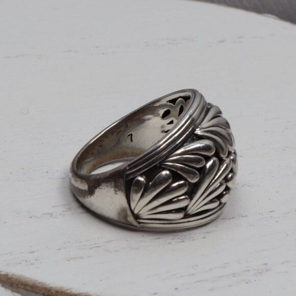Lagos Sterling Silver 925 Flora Dome Band Ring 11.83G / Sz 7 - Picture 4 of 6